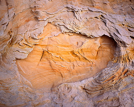 Orange-Yellow Sandstone Rock Detail